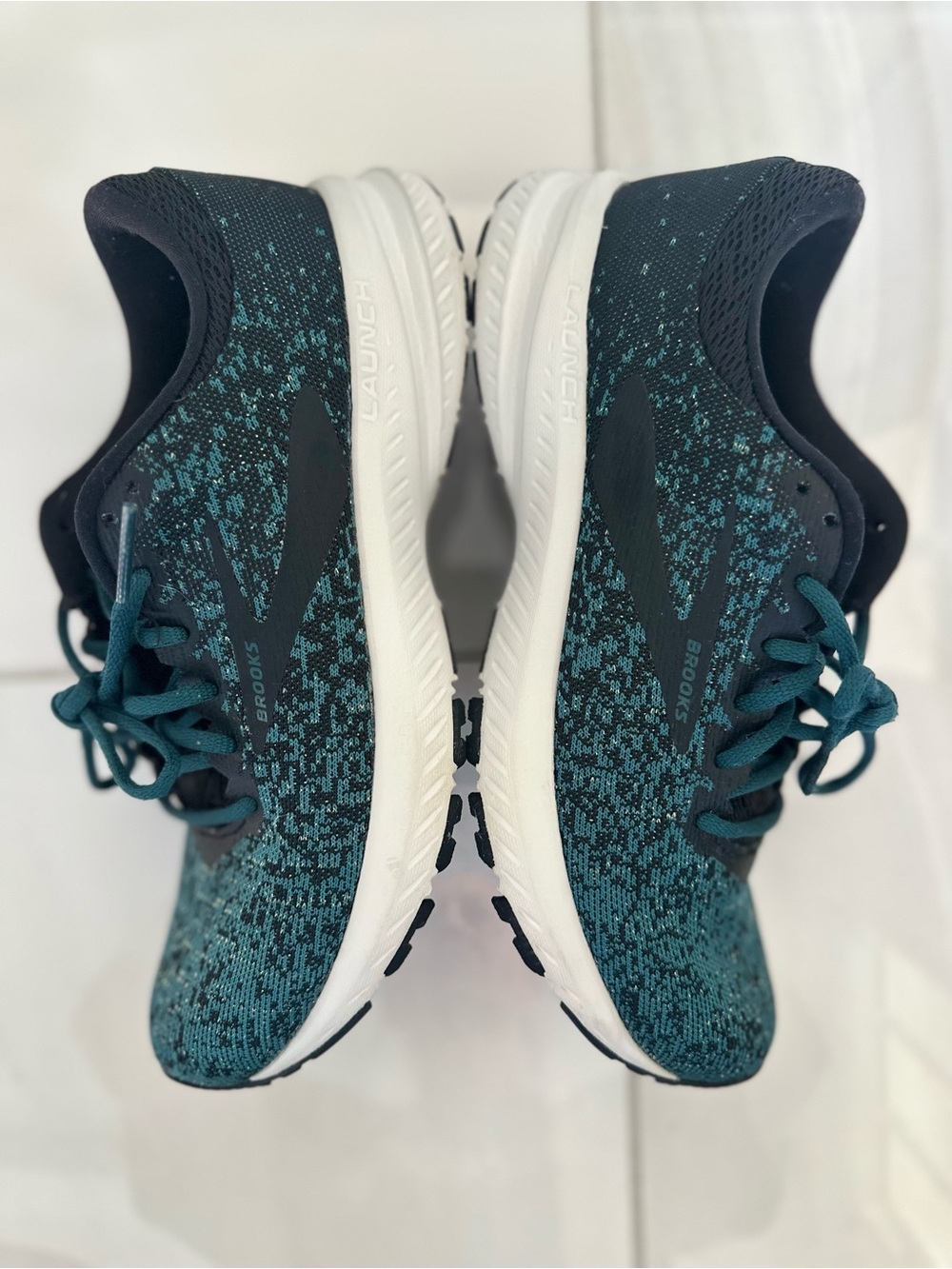 Brooks Launch 6 Running Shoes Teal Black Knit Women’s Sz 7.5 Euro 38.5 - Picture 7 of 10